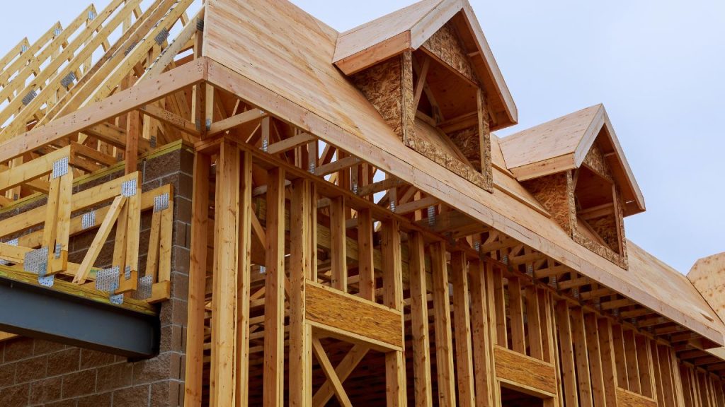 large addition being build on a home