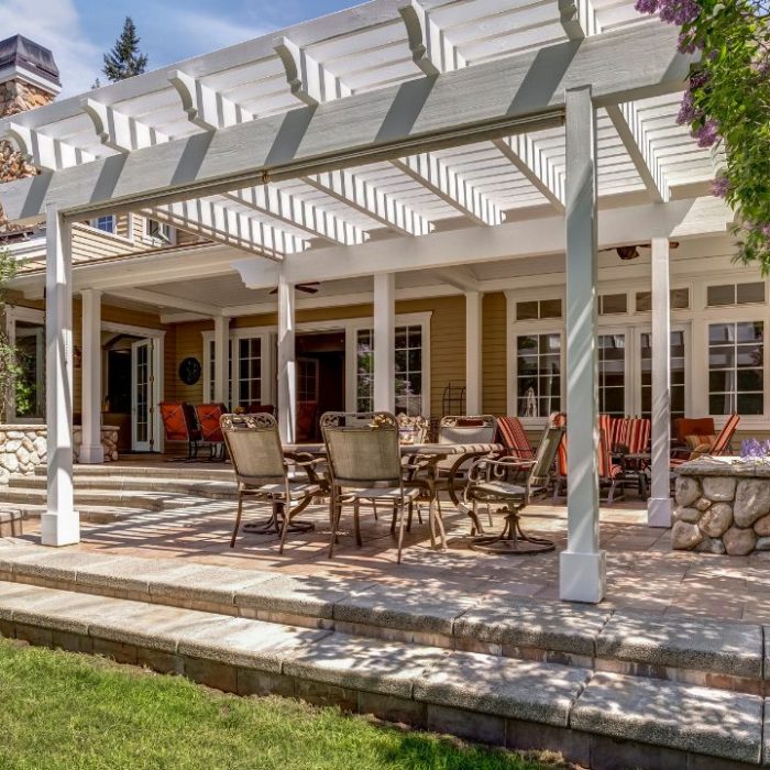 pergola outdoor shade on a patio